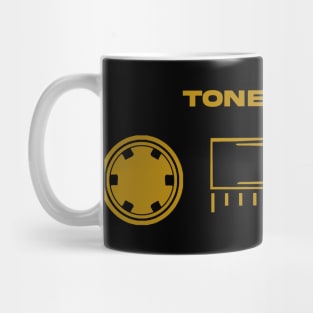 60s cassette with text Tones and I Mug